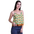 thumbnail image 2 of Moomaya Printed Womens Spaghetti Strap Crop Top Cami Summer Tops, 2 of 5