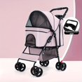 thumbnail image 3 of Pet Trolley Dog Trolley Foldable Pet Stroller, Lightweight Pet Trolley, Outdoor Small And, 3 of 4