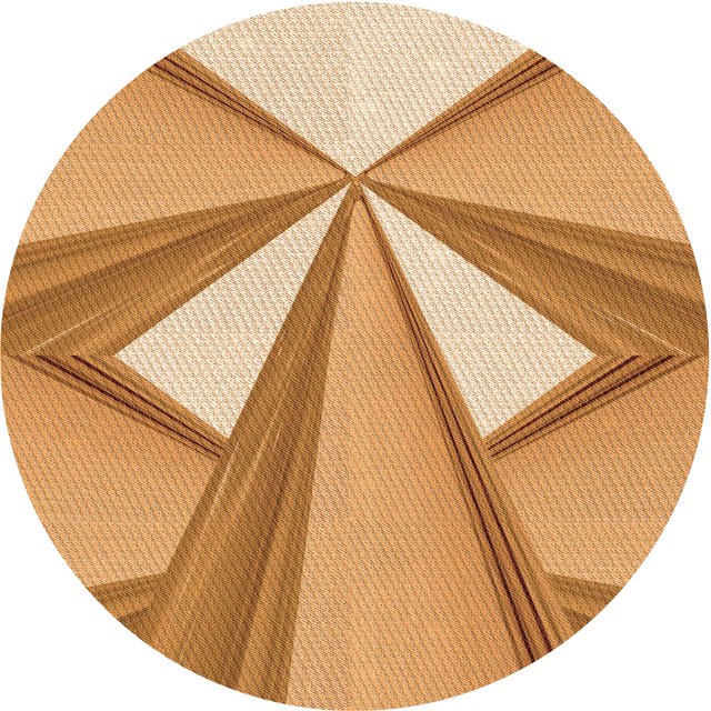 Ahgly Company Tapis Rond Lavable en Machine Intérieur Transitionnel Jaune Orange, 5 Pieds Rond