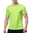thumbnail image 2 of Men's Swim Rash Guard, Short Sleeve UV Sun Protection Workout Athletic Shirts Quick Dry Gym Running Tee Tops, 2 of 6