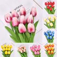 thumbnail image 2 of Lefu 2PCS Artificial Tulip Bouquet Wedding Home Decoration Real Touch Fake Flowers, 2 of 9