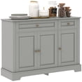 thumbnail image 1 of HOMCOM Sideboard Buffet Cabinet, Kitchen Cabinet with 2 Drawers, Grey, 1 of 10