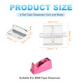 thumbnail image 2 of Uxcell 4 Set Tape Dispenser Core and Blade, Replacement Core and Replacement Blade for 8808/8809 Tape Dispenser for Home Office Warehouse Wrapping Packaging Mailing Shipping, 2 of 7
