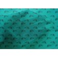 thumbnail image 4 of oneOone Cotton Silk Turquoise Blue Fabric Rabbit Animal Sewing Material Print Fabric By The Yard 42 Inch Wide, 4 of 4