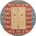 thumbnail image 1 of Ahgly Company Tapis d'Intérieur Ronds Abstraits Bruns Abstraits pour Aire, 3 Pieds Rond, 1 of 6