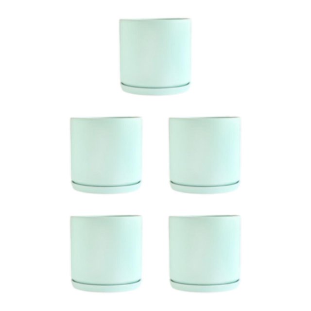 Wweixi Indoor Flower Pots - Elegant And Practical Available In Multiple Colors And Can Be Selected DS light green M 5Set