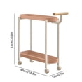 thumbnail image 3 of Table d'Appoint Portable à Roulettes Crème, Table de Bout Mobile, Organisateur de Rangement Robuste à 2 Niveaux avec Roues Silencieuses à 360°, Table Gigogne Compacte pour Chambre, Salon et Petits Espaces, Rose, 3 of 6