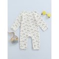 thumbnail image 4 of Kmbangi Baby Rainbow Romper Long Sleeve Pants Buttoned Crotch Bodysuit, 4 of 8