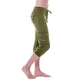 thumbnail image 1 of Womens Capri Yoga Pants Workout Joggers Drawstring Sweatpants Workout Athletic Lounge Cargo Capris Pants with Pockets, 1 of 6