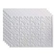 thumbnail image 2 of FASÃ„DE Traditional Style/Pattern 1 Decorative Vinyl 18in x 24in Backsplash Panel in Matte White (5 Pack), 2 of 15