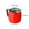 thumbnail image 3 of Stainless Steel Tea Cup with Slag Separator Filter, 12.5x8.5x8.5cm, 304 Rust-Proof Material for Safe Brewing, Crescent Design for Tea Lovers & Home Use Hzhnb | Stainless Steel, Red, 3 of 9