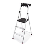 Rubbermaid RMA-3T 3-Step Lightweight Aluminum Step Stool with Project Tray