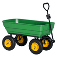 thumbnail image 1 of Outsunny Heavy Duty Garden Dump Cart with 440lbs Capacity and Steel Frame, 1 of 10