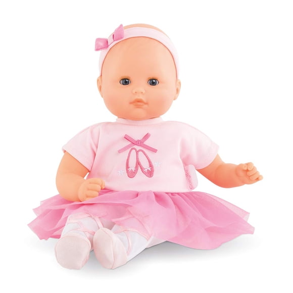 Corolle Bébé Calin Maeva Ballerina Baby Doll - 12 Inch Soft Body with Vanilla Scent, Pink Tutu, Sleeping Eyes Realistic Baby Dolls for 2 Year Old G