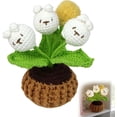 thumbnail image 1 of Handmade Crochet Panda Potted Night Light Cute Knitted Ornament Home Office Decor Gift, 1 of 5