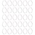 thumbnail image 4 of 30Pcs Hexagonal Cadre Creux en Résine Acier Inoxydable Lunette Ouverte Creux Pendentifs Moule pour Diyaxagon L, 4 of 14