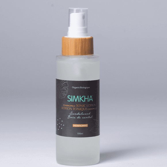 SIMKHA Beauty Toner Biologique et Vegan à la Camomille et au Bois de Santal pour Hommes, Toner Anti-Âge