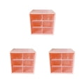 thumbnail image 4 of Decodeary Plastic Jiugongge Storage Drawer - Meticulous Workmanship And Fashionable Multi Grid Storage pink Six Palaces Grid 3Set, 4 of 6