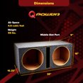 thumbnail image 3 of QPower QBASS Double Boîtier de sous-Caisson de Basses en MDF Ventilé de 15 Pouces, 3 of 9