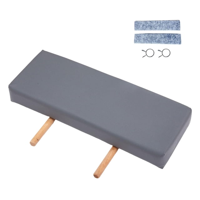 Milaget Rallonge de Longueur de Table de Massage Housse en PU Fixation Pratique Rallonge Coussin Gris