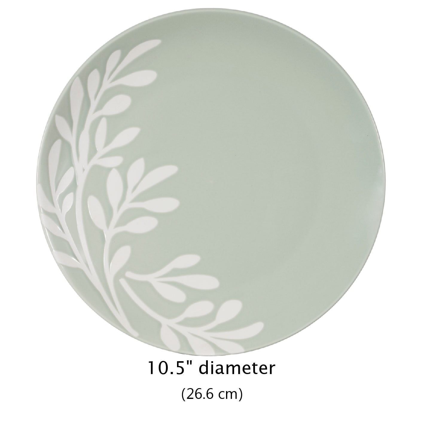 Assiette de dîner Mainstays Emelie Green de 10,5 pouces