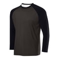 thumbnail image 2 of BiZtdJrK Sun Protection Shirts for Men Fashion Color Block Long Sleeve Workout Tops Rash Guard Quick Dry Hiking Fishing Shirt, Army Green, L, 2 of 3