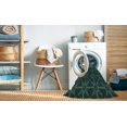 thumbnail image 2 of Ahgly Tapis d'Intérieur Lavable en Machine Carré Transitionnel Vert Sarcelle Profond, 4 Pieds Carré, 2 of 7