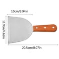 thumbnail image 3 of Oleegame 1PC Kitchen Utensils Set Stainless Steel Plate Cooking Spatula Fried Fish Shovel Frying Shovel Pancake Fried Ice Yogurt Shovel Steak Shovel Leaky Shovel Cooking Tools, 3 of 5