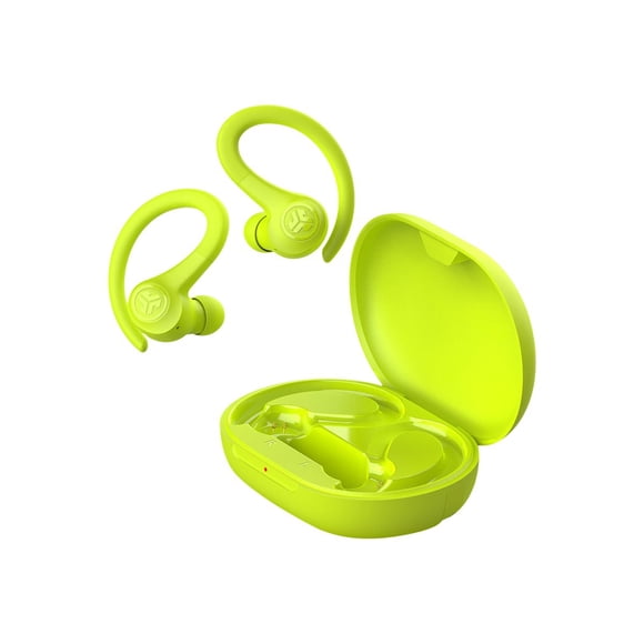 JLab Go Air Sport True Wireless Earbuds Neon Yellow Bluetooth Headphones and Headsets