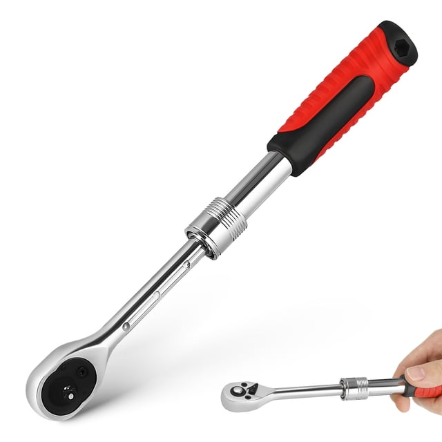 Miangastore Extendable Ratchet Wrench Tooth Drive Torque Spanner With Ergonomic Grip For Smooth Operation Tight Spaces
