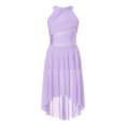 thumbnail image 1 of MSemis Kids Girls Shiny Rhinestone Sleeveless Lyrical Ballet Leotard Tulle Skirt Modern Contemporary Lavender 16, 1 of 6
