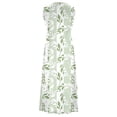 thumbnail image 4 of Tenue Deux Pièces pour Femme Robe Longue Sans Manches à Imprimé Floral avec Cardigan Ample Décontractée à Col Ras du Cou Robe Maxi Fluide, 4 of 8