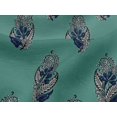 thumbnail image 4 of oneOone Viscose Jersey Fabric Leaves & Floral Block Printed Craft Fabric BTY 60 Inch Wide, 4 of 6