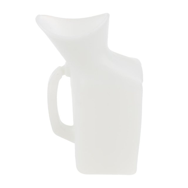 Bouteille Urinoir Portable Réutilisable et Lavable pour Femmes Handicapées et Âgées, Style Blanc 1 (1000 ml-Blanc)