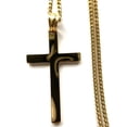 thumbnail image 4 of 24K Gold Chain Style Cross Pendant Necklace 18",20",22",24", 4 of 5