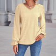 thumbnail image 2 of Birdeem Womens V-Neck Long Sleeved Hollowed Out Lace Patchwork Loose for Women, 2 of 6