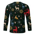thumbnail image 5 of LUOGENLI T-shirts pour Homme pour Hommes Noël T-Shirt Décontracté de Mode Festival à Manches Longues à Col Rond T-Shirt T-shirts pour Homme T-Shirt Graphique Pâques Vert Foncé S, 5 of 5
