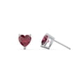 thumbnail image 2 of Heart Birthstone Stud Earrings, 2 of 4