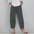thumbnail image 1 of RXIRUCGD Capris d'Été Confortables et Amples pour Femmes, Couleur Unie, Gris Foncé, Taille : 5TG, 1 of 5