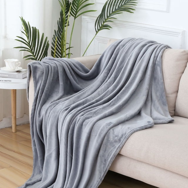 Vaidha Flannel Fleece Microfiber Throw Blanket Good Size Lightweight Cozy Couch Bed Super Soft And Warm Solid Color