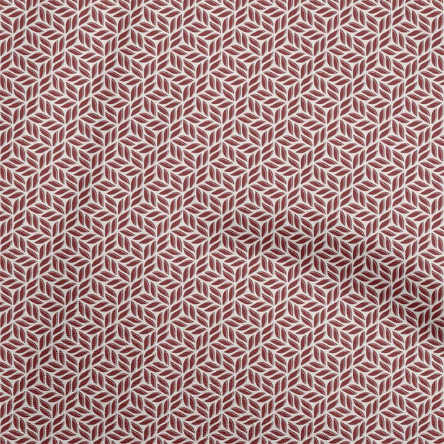 oneOone Velvet Maroon Fabric Asian Block Fabric For Sewing Printed Craft Fabric By The Yard 58 Inch Wide