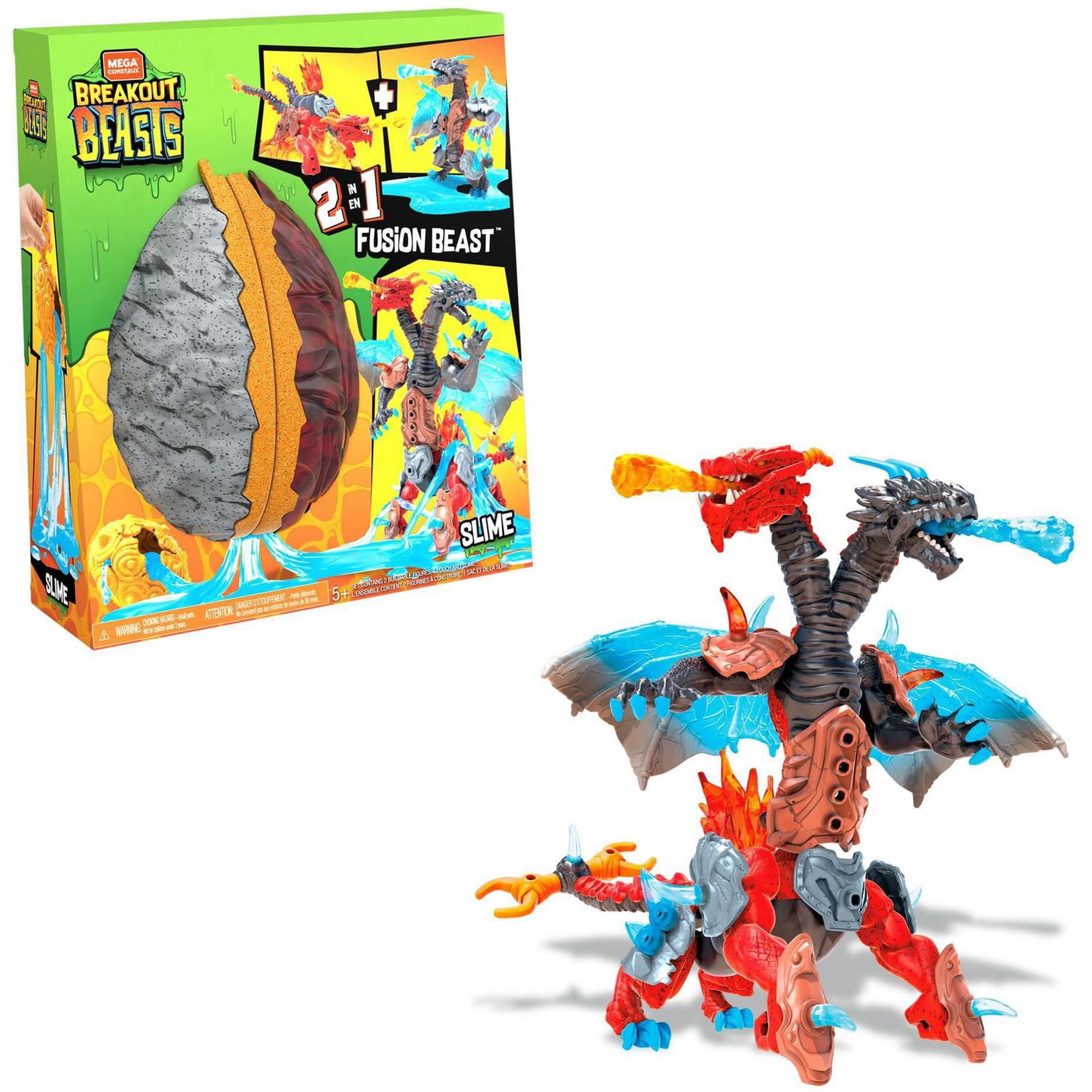 Mega Construx Breakout Beasts 2-in-1 Fusion Beast Construction Set