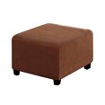 thumbnail image 1 of relayinert Stretch Ottoman Cover High Elastic Skin Friendly And Breathable Easy To Install Fine Workmanship Light coffee S, 1 of 6