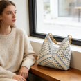 thumbnail image 4 of Shoulder Bag | Tote Bag | Large Capacity Crossbody Bag for Women | Everyday Commuting & Travel | Spacious Storage for Phone Wallet Cosmetics | Lightweight Durable Polyester Fabric, 4 of 6