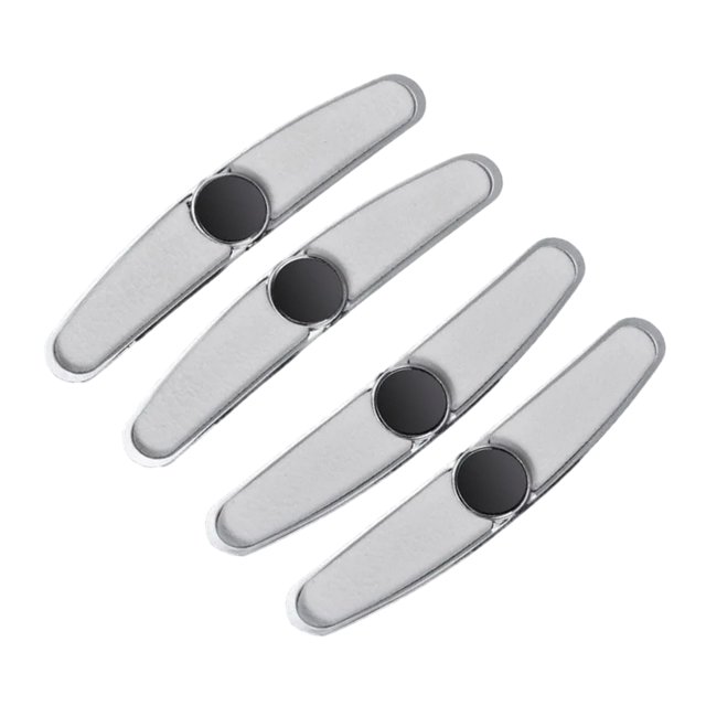 relayinert 4pcs/set Anti-rub Car Door Protector Easy Adhesive Installation Also As Decoration For Vehicle white