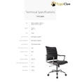 thumbnail image 2 of TygerClaw Mid Back Bonded Leather Office Chair, 2 of 3