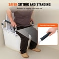 thumbnail image 4 of KFFKFF Bathroom Safety Bar, Supports up to 300LBS, Toilet Seat Structure, Customizable Width to Suit Various Toilets, Simple Set-Up, Toilet Grip Rails with Cushioned Armrests, 4 of 9