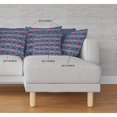 thumbnail image 4 of Lotus Peacock Rose Suede Zippered Pillow with Insert Indigo Pink, 4 of 4