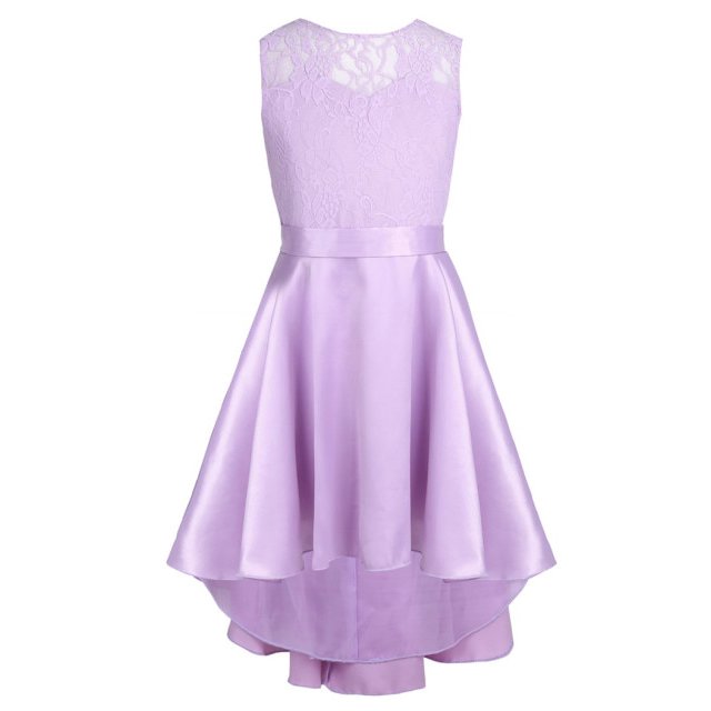 AAMILIFE Robe Princesse Sans Manches pour Filles en Dentelle Florale et Tulle pour Mariée, Mariage, Bal, Fête, Tenue de Cérémonie
