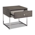 thumbnail image 3 of Topline Home Furnishings Table de bout grise avec tiroir, 3 of 6